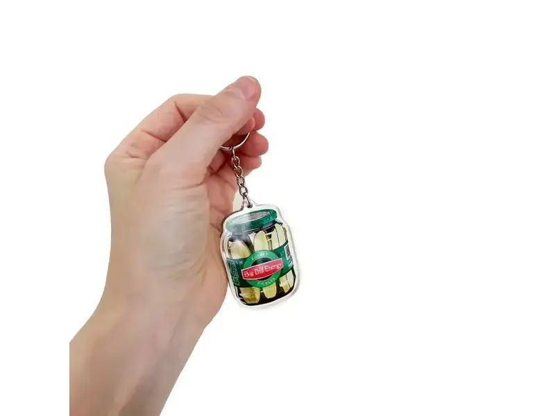 Drawn Goods Dill Pickle Jar Keychain