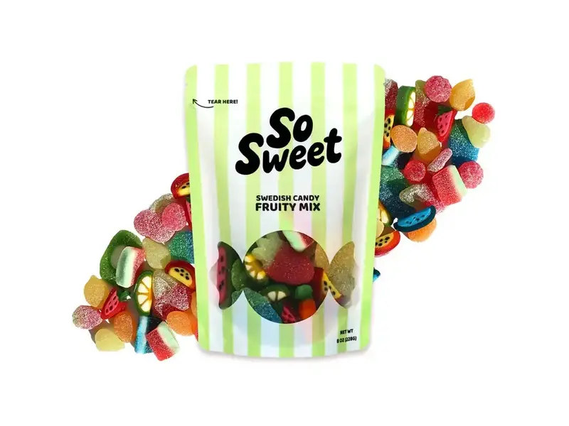 SoSweet LLC Swedish Candy Fruity Mix (8 oz)