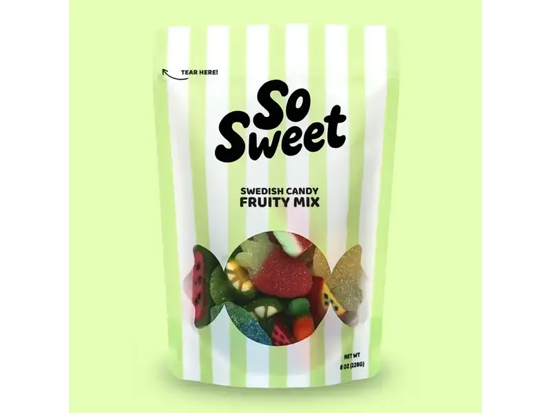 SoSweet LLC Swedish Candy Fruity Mix (8 oz)