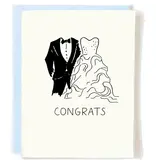 Pop + Paper Tux and Gown Bride Groom