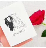 Pop + Paper Tux and Gown Bride Groom