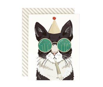 Birthday Party Cat Card