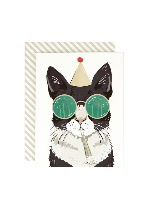 Birthday Party Cat Card