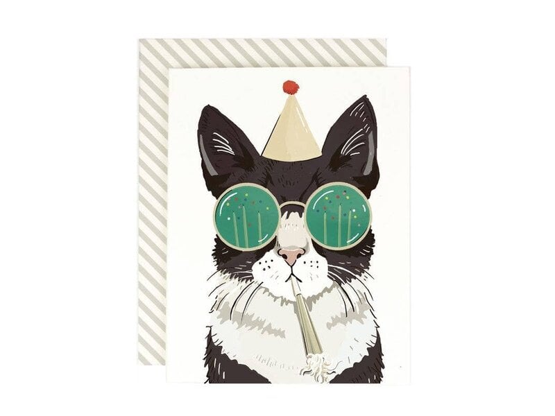 Amy Heitman Birthday Party Cat Card