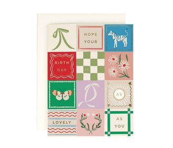 Lovely as you Patchwork Card