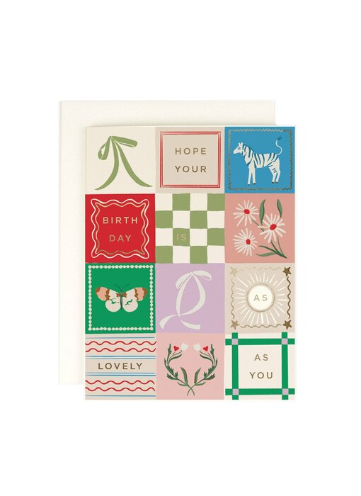 Lovely as you Patchwork Card