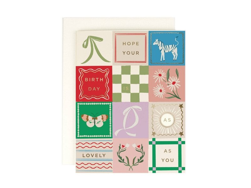 Amy Heitman Lovely as you Patchwork Card
