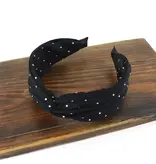 pretty persuasions Twist headband - black dots