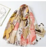 pretty persuasions Polyester Lightweight Printed Scarf - Tan