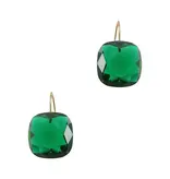pretty persuasions Aura Drops Faceted Dangle Earrings - Green
