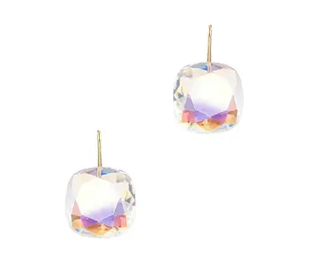 Aura Drops Faceted Dangle Earrings - Aurora Borealis