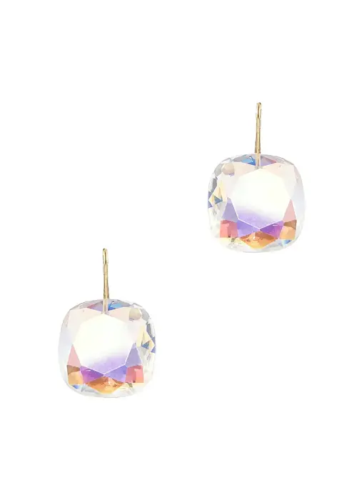 Aura Drops Faceted Dangle Earrings - Aurora Borealis
