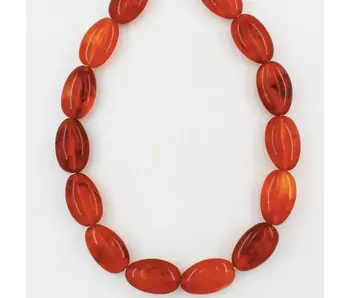Oval Marbled Resin Beaded Necklace