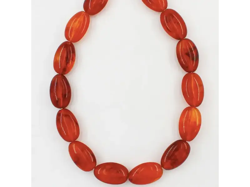 pretty persuasions Oval Marbled Resin Beaded Necklace