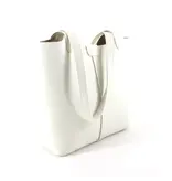 pretty persuasions Microfiber Leather 2-in-1 Shoulder & Crossbody Bag - White