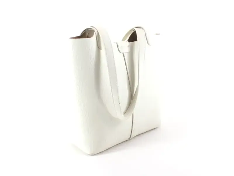 pretty persuasions Microfiber Leather 2-in-1 Shoulder & Crossbody Bag - White