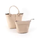 pretty persuasions Leather Tote with Crossbody Bag - Pink