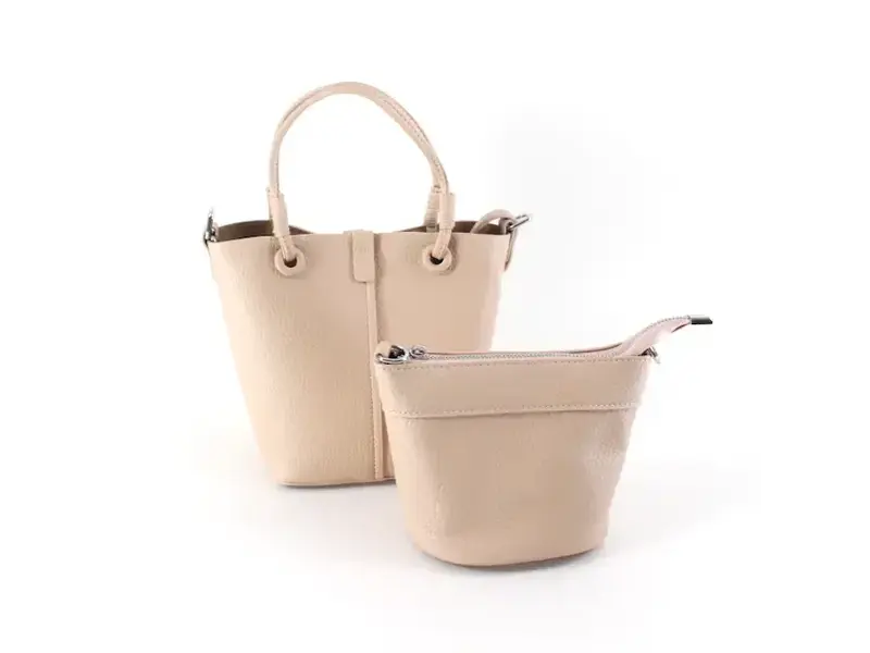 pretty persuasions Leather Tote with Crossbody Bag - Pink