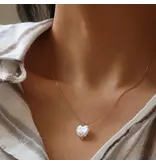 MAIQ Accessories 18K Gold Non-Tarnish Freshwater Pearl Clover, Heart Necklace
