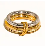 MAIQ Accessories Bayard 18K Gold Non-Tarnish Multi Stack Cz Band Ring
