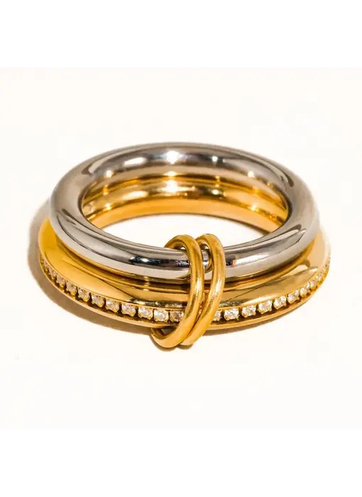 Bayard 18K Gold Non-Tarnish Multi Stack Cz Band Ring
