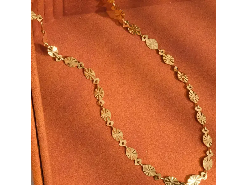 MAIQ Accessories Bise 18K Gold Non-Tarnish Classic Oval Chain Necklace