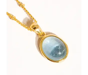 Caillou 18K Gold Assorted Natural Stone Necklace