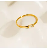MAIQ Accessories Côme 18K Gold Non-Tarnish Minimalist Thin Cz Band