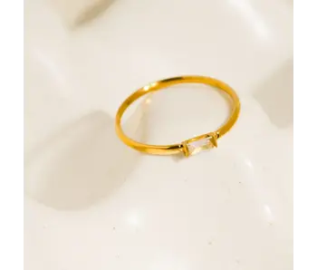 Côme 18K Gold Non-Tarnish Minimalist Thin Cz Band