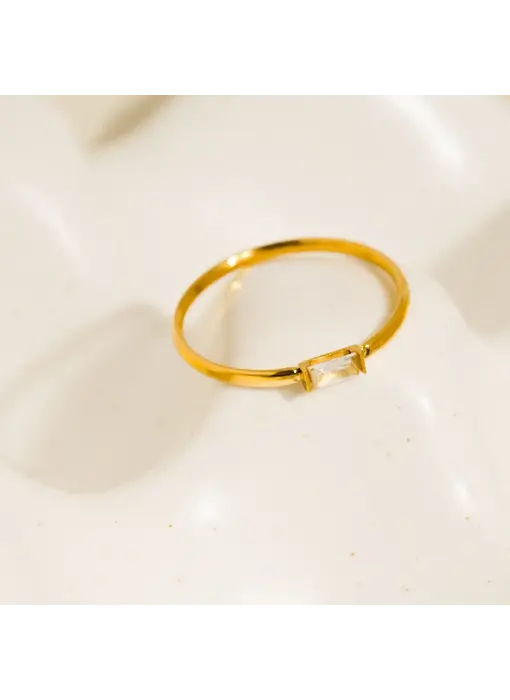 Côme 18K Gold Non-Tarnish Minimalist Thin Cz Band