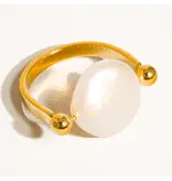 MAIQ Accessories Déodat 18K Gold Non-Tarnish Baroque Pearl Ring