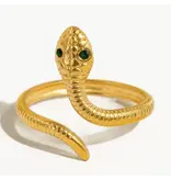 MAIQ Accessories Echidna Non-Tarnish Adjustable Serpent Ring