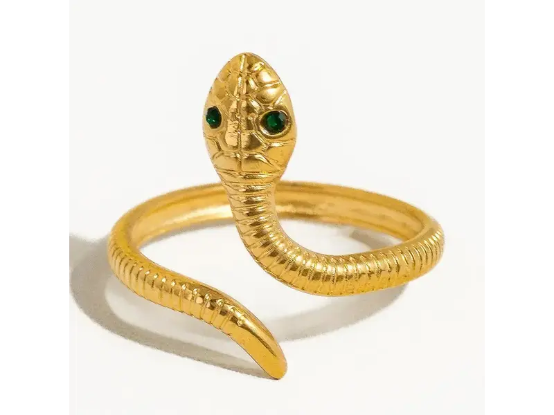 MAIQ Accessories Echidna Non-Tarnish Adjustable Serpent Ring