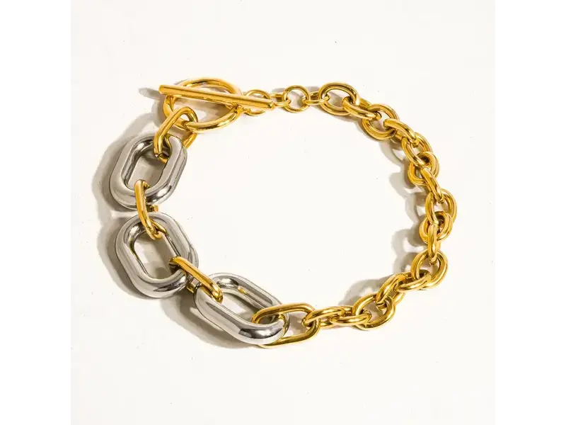 MAIQ Accessories Lanni 18K Gold Non-Tarnish Multi Chain Bracelet