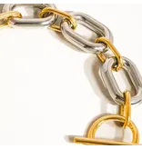 MAIQ Accessories Lanni 18K Gold Non-Tarnish Multi Chain Bracelet