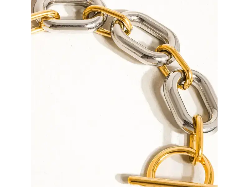 MAIQ Accessories Lanni 18K Gold Non-Tarnish Multi Chain Bracelet