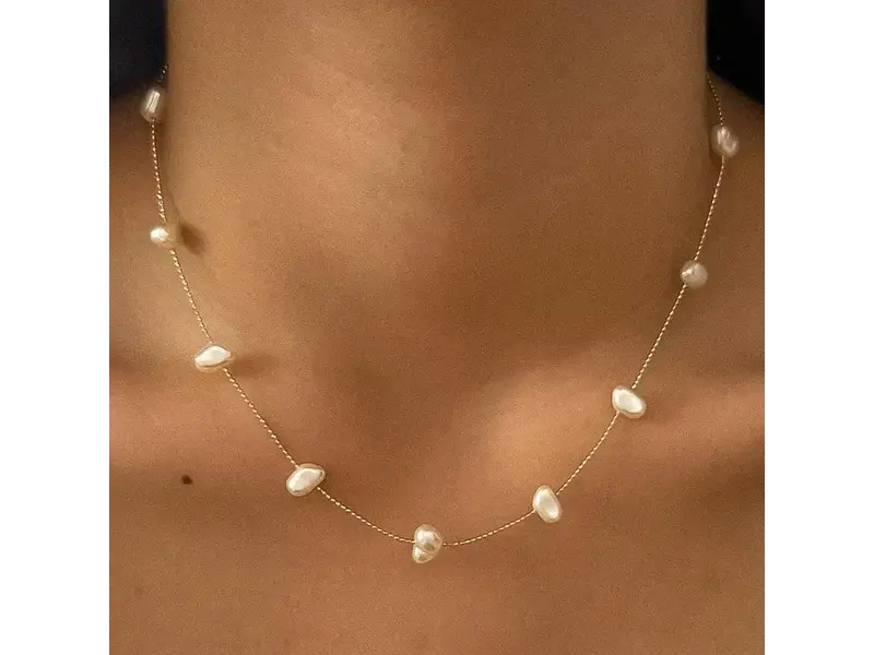 MAIQ Accessories Ida 18K Non-Tarnish Petite Pearl Necklace