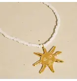 MAIQ Accessories Iridessa 18K Gold Non-Tarnish Sun Beaded Necklace