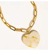MAIQ Accessories Rouelle 18K Gold Non-Tarnish Heart Chain Necklace