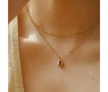 Ryleigh 18K Gold Non-Tarnish Petite CZ Necklace