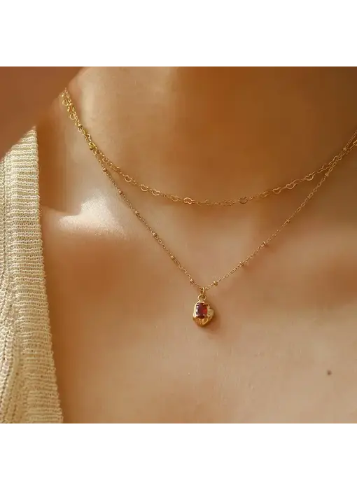 Ryleigh 18K Gold Non-Tarnish Petite CZ Necklace