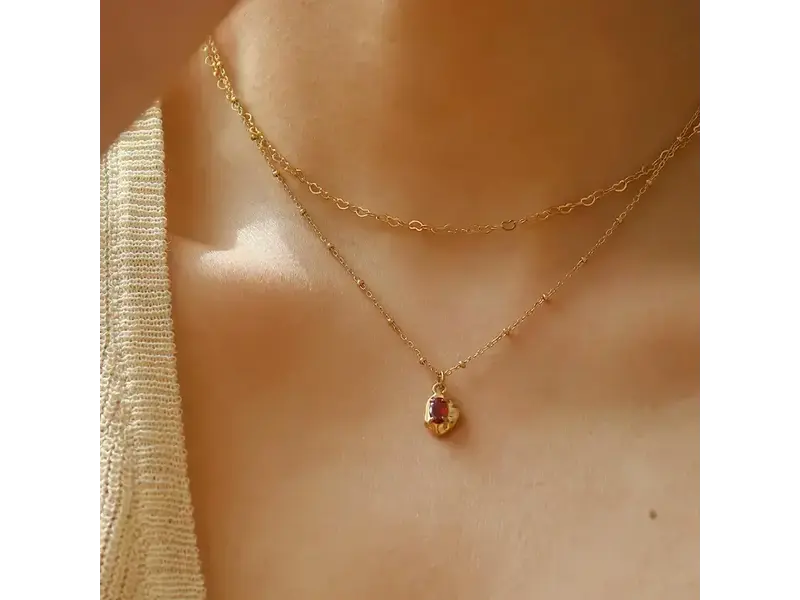 MAIQ Accessories Ryleigh 18K Gold Non-Tarnish Petite CZ Necklace