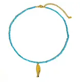 MAIQ Accessories Sasha 18K Gold Non-Tarnish Fish Beaded Necklace