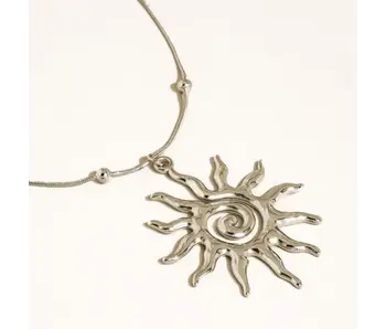 Taiyo 18K Gold Non-Tarnish Boho Sun Necklace