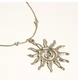 MAIQ Accessories Taiyo 18K Gold Non-Tarnish Boho Sun Necklace