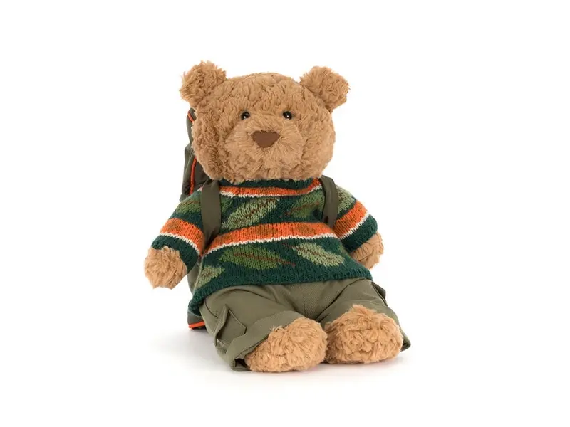 JellyCat Inc Bartholomew Bear Hiking Outfit