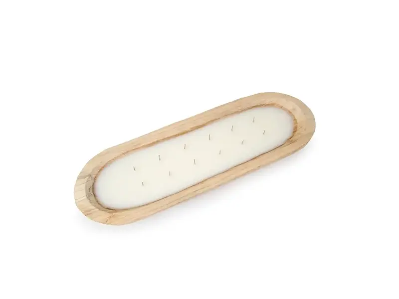 Andaluca Paulownia Wood Tray Candle