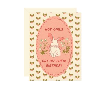 Hot Girls Cry on Their Birthday Greeting Card