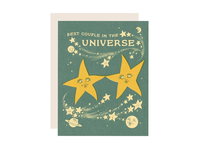 Wallflower Paper & Party Best Star Couple Wedding Card