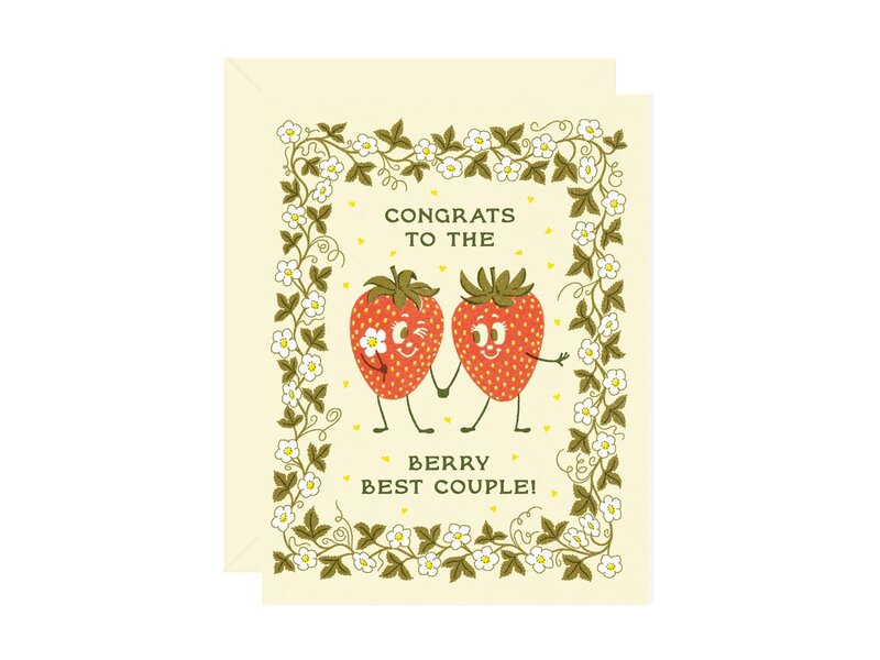 Wallflower Paper & Party Berry Best Couple Card
